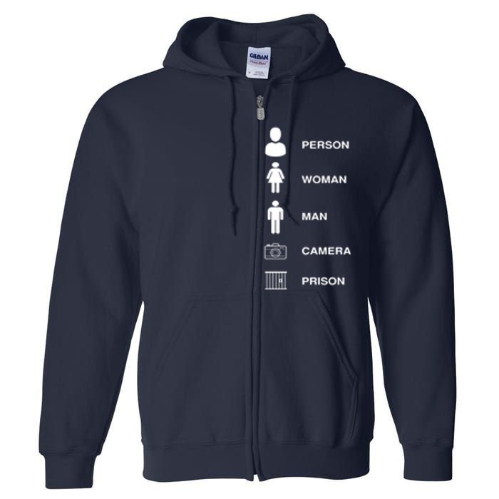 Person, Woman, Man, Camera, PRISON Design Full Zip Hoodie