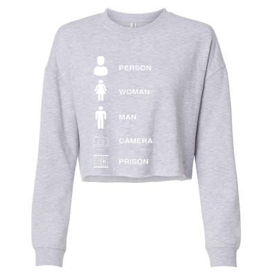 Person, Woman, Man, Camera, PRISON Design Cropped Pullover Crew