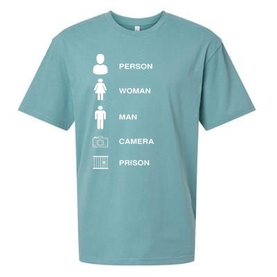 Person, Woman, Man, Camera, PRISON Design Sueded Cloud Jersey T-Shirt