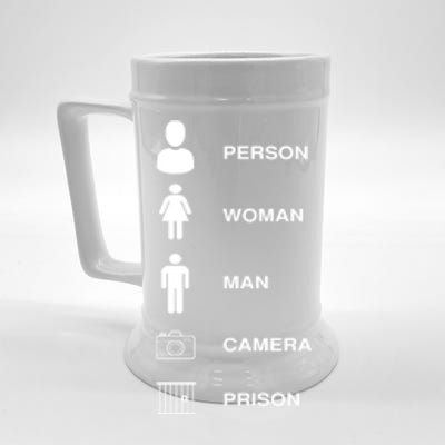 Person, Woman, Man, Camera, PRISON Design Beer Stein