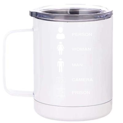 Person, Woman, Man, Camera, PRISON Design 12 oz Stainless Steel Tumbler Cup