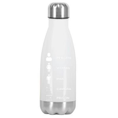 Person, Woman, Man, Camera, PRISON Design Stainless Steel Insulated Water Bottle