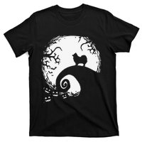 Pomeranian With Moon Halloween T-Shirt