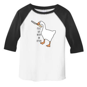 Peace Was Never An Option Funny Untitled Goose Game Toddler Fine Jersey T-Shirt