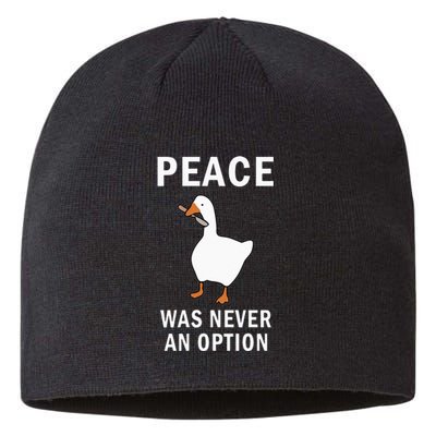 Peace Was Never An Option Goose Meme Sustainable Beanie