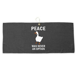 Peace Was Never An Option Goose Meme Large Microfiber Waffle Golf Towel