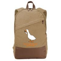 Peace Was Never An Option Goose Meme Cotton Canvas Backpack