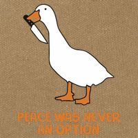Peace Was Never An Option Goose Meme Cotton Canvas Backpack