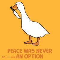 Peace Was Never An Option Goose Meme Pom Pom 12in Knit Beanie