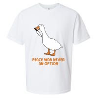 Peace Was Never An Option Goose Meme Sueded Cloud Jersey T-Shirt