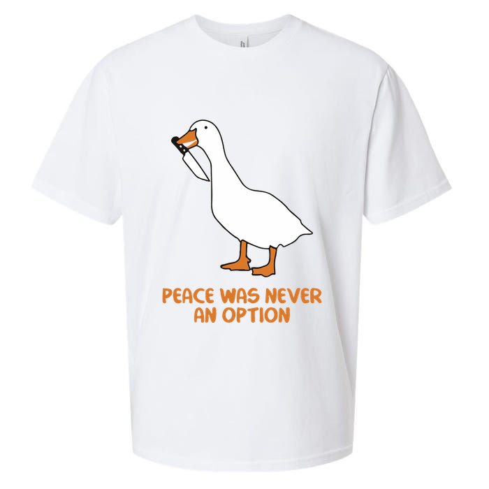 Peace Was Never An Option Goose Meme Sueded Cloud Jersey T-Shirt