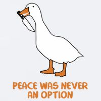 Peace Was Never An Option Goose Meme Sueded Cloud Jersey T-Shirt
