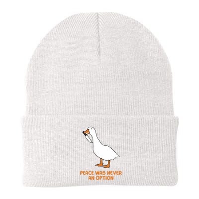 Peace Was Never An Option Goose Meme Beanie