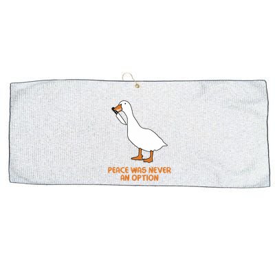 Peace Was Never An Option Goose Meme Large Microfiber Waffle Golf Towel