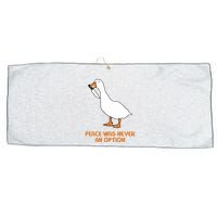 Peace Was Never An Option Goose Meme Large Microfiber Waffle Golf Towel