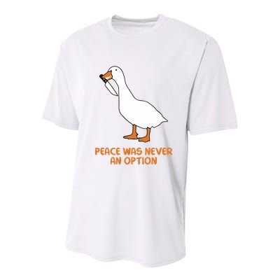 Peace Was Never An Option Goose Meme Youth Performance Sprint T-Shirt