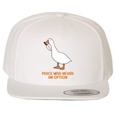Peace Was Never An Option Goose Meme Wool Snapback Cap