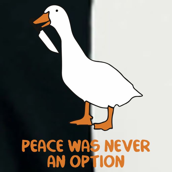 Peace Was Never An Option Goose Meme Infant Baby Jersey Bodysuit