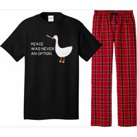 Peace Was Never An Option Angry Goose With Knife Pajama Set