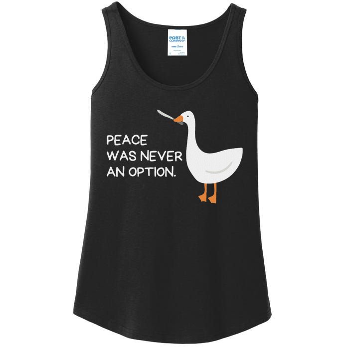 Peace Was Never An Option Angry Goose With Knife Ladies Essential Tank