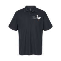 Peace Was Never An Option Angry Goose With Knife Softstyle Adult Sport Polo