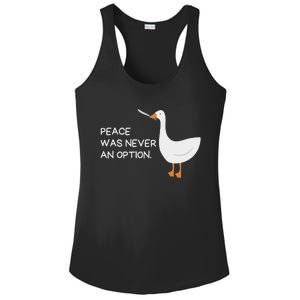 Peace Was Never An Option Angry Goose With Knife Ladies PosiCharge Competitor Racerback Tank