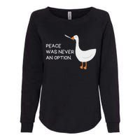 Peace Was Never An Option Angry Goose With Knife Womens California Wash Sweatshirt