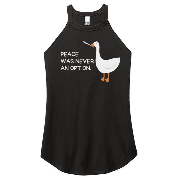 Peace Was Never An Option Angry Goose With Knife Women's Perfect Tri Rocker Tank