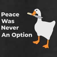 Peace Was Never An Option Duck Funny 7 Panel Mesh Trucker Snapback Hat