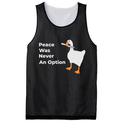 Peace Was Never An Option Duck Funny Mesh Reversible Basketball Jersey Tank