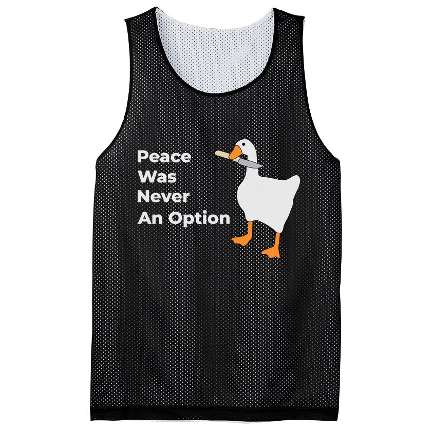 Peace Was Never An Option Duck Funny Mesh Reversible Basketball Jersey Tank