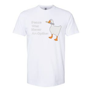 Peace Was Never An Option Duck Funny Softstyle® CVC T-Shirt