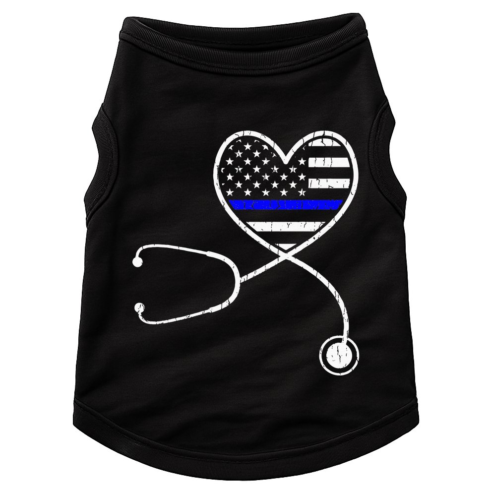 Police Wife Nurse Life Funny Police Officer Doggie Tank