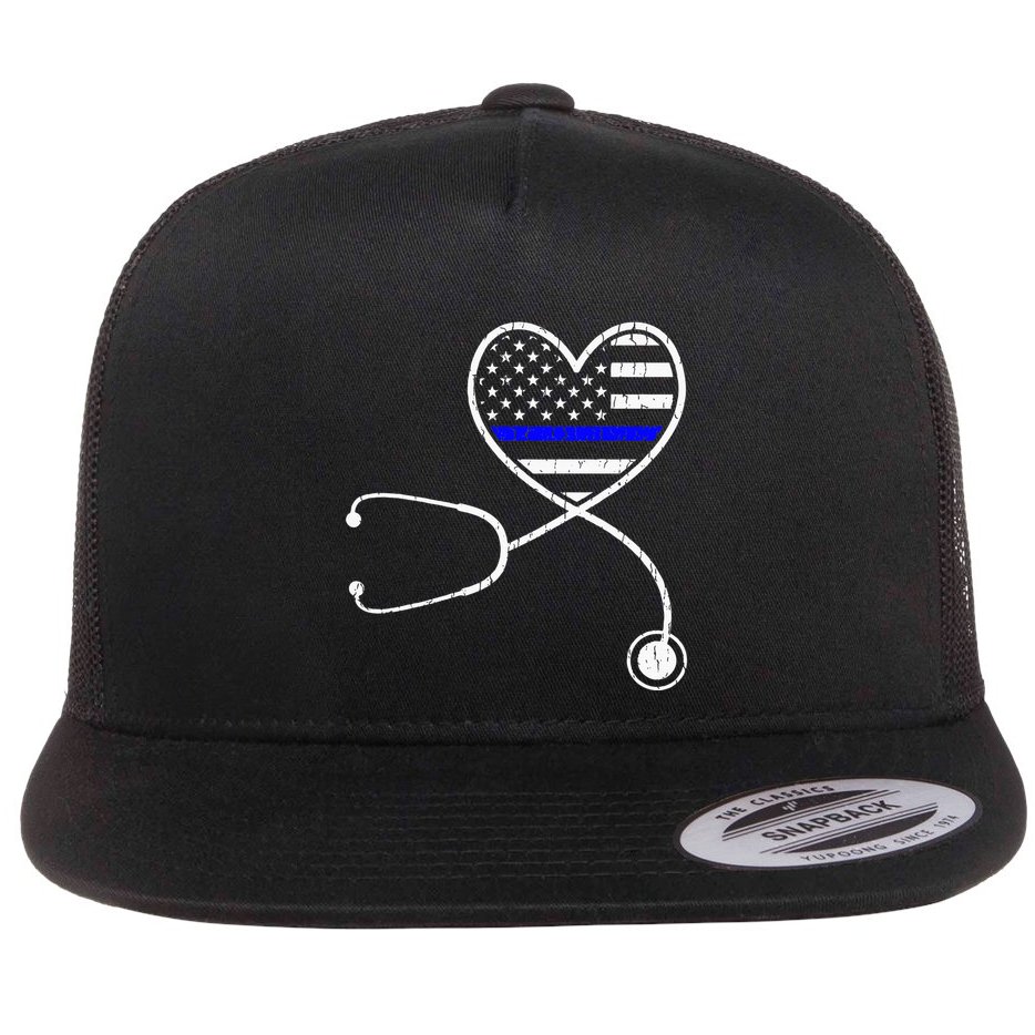 Police Wife Nurse Life Funny Police Officer Flat Bill Trucker Hat