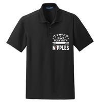 Play With Nipples | Funny Plumber + Pipefitter Dry Zone Grid Polo