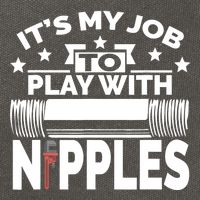 Play With Nipples | Funny Plumber + Pipefitter Cotton Canvas Backpack