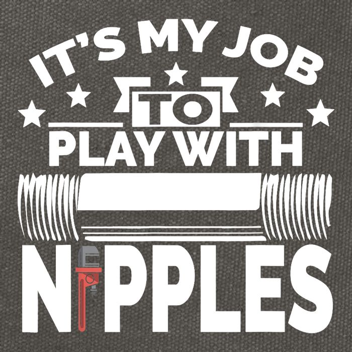 Play With Nipples | Funny Plumber + Pipefitter Cotton Canvas Backpack