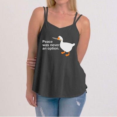 Peace Was Never An Option Funny Goose  Women's Strappy Tank