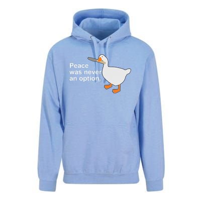 Peace Was Never An Option Funny Goose  Unisex Surf Hoodie