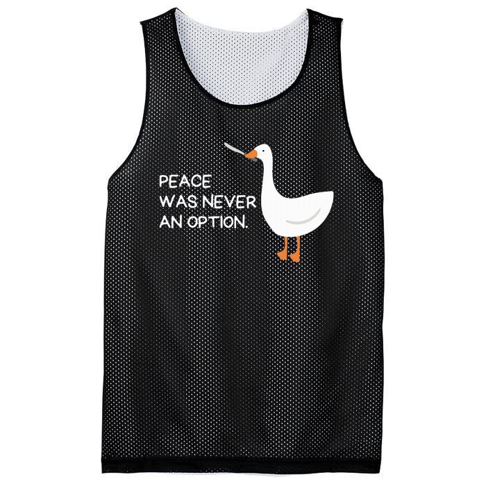 Peace Was Never An Option Angry Goose With Knife Mesh Reversible Basketball Jersey Tank