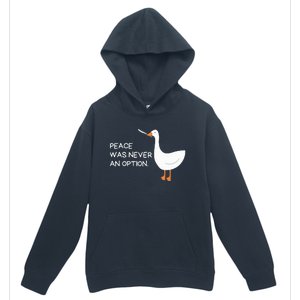 Peace Was Never An Option Angry Goose With Knife Urban Pullover Hoodie