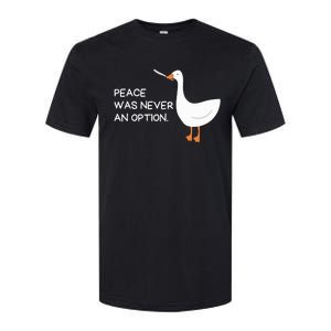 Peace Was Never An Option Angry Goose With Knife Softstyle CVC T-Shirt