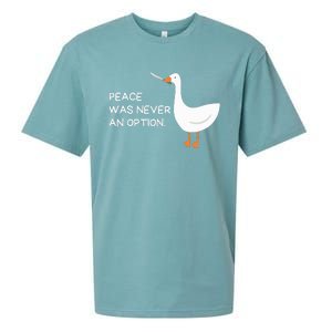 Peace Was Never An Option Angry Goose With Knife Sueded Cloud Jersey T-Shirt