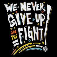 Pride We Never Give Up On The Fight Drawstring Bag