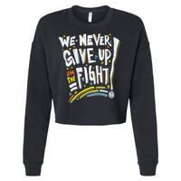 Pride We Never Give Up On The Fight Cropped Pullover Crew