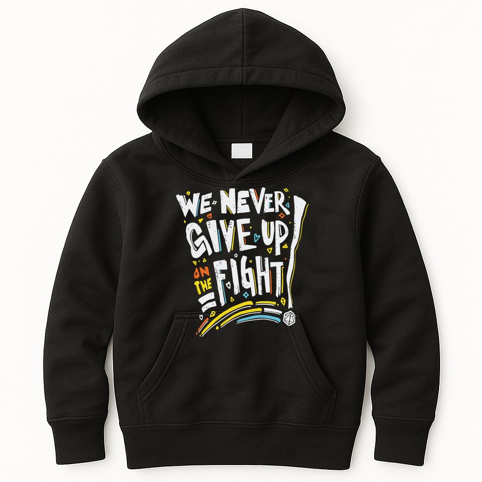 Pride We Never Give Up On The Fight Kids Hoodie