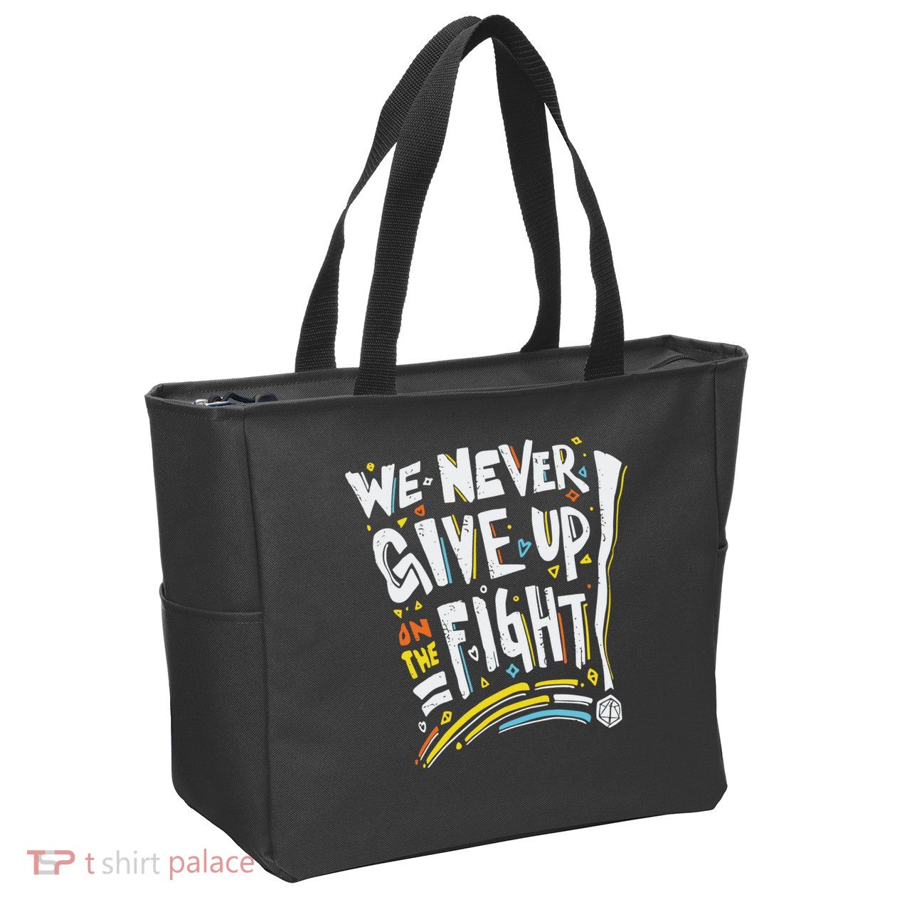 Pride We Never Give Up On The Fight Zip Tote Bag