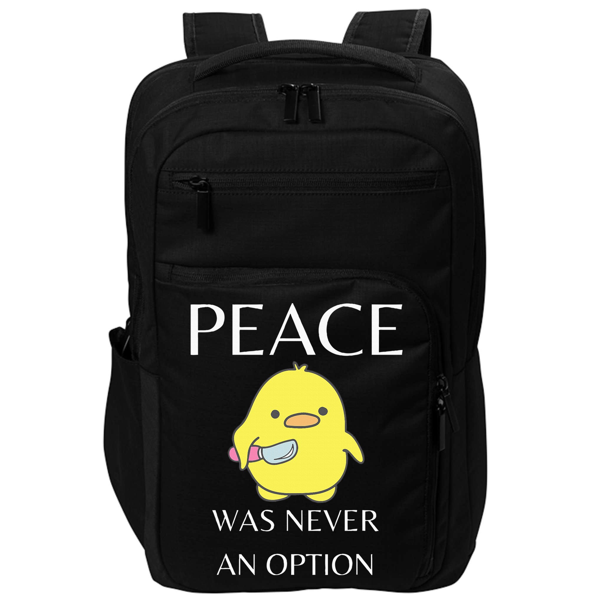 Peace Was Never An Option Duck With Knife Duck With Knife Impact Tech Backpack