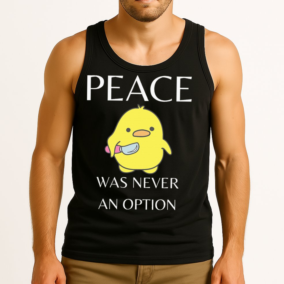 Peace Was Never An Option Duck With Knife Duck With Knife Tank Top
