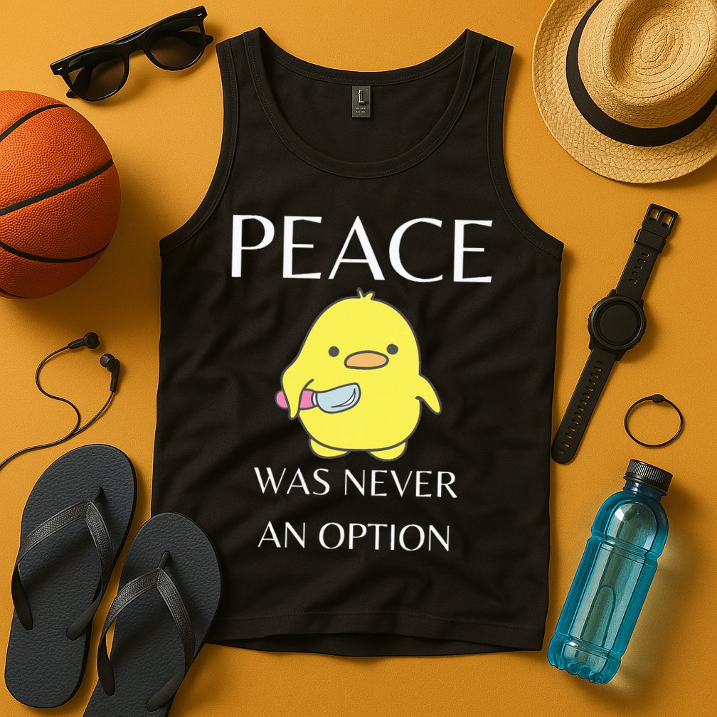 Peace Was Never An Option Duck With Knife Duck With Knife Tank Top